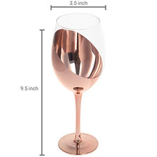 Load image into Gallery viewer, MyGift 14 oz Copper-Toned Stemmed Wine Glasses, Set of 4