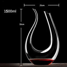 Load image into Gallery viewer, Wine Decanter,Smaier 1.5L U Shape Classic Wine Aerator, Wine Accessories,100% Lead-free Crystal Glass,1500ml
