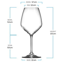 Load image into Gallery viewer, Paksh Novelty Italian Red Wine Glasses - 18 Ounce - Wine Glass Clear (Set of 4)