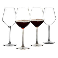 Load image into Gallery viewer, IDGIRLS Unbreakable Plastic Bordeaux Wine Glasses, BPA free and Reusable Goblet, 100% Tritan Plastic shatterproof Glass with Long Stemmed, 15 oz Dishwasher Safe Wine Cups, Set of 4