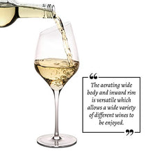 Load image into Gallery viewer, Crystal Wine Glasses set of 4 Slant Rim Great for Red and White Wine by Craftware