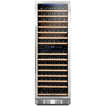 Load image into Gallery viewer, Kalamera 157 Bottle Freestanding Wine Refrigerator: Stainless Steel, triple-layered Tempered Glass Door, Electronic One-Touch Control with LED Display