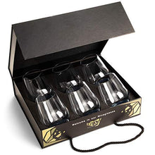 Load image into Gallery viewer, Plastic Wine Glasses Shatterproof Unbreakable – Stylish, Stemless, Dishwasher-safe, Set of 6 in Easy Carry Presentation Box, Acrylic Feel, Perfect for Pool, Bath and Outdoor