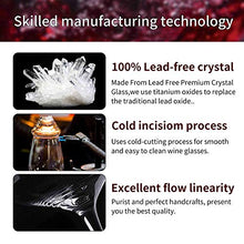 Load image into Gallery viewer, Hand Blown Italian Style Crystal Burgundy Wine Glasses - Lead-Free Premium Crystal Clear Glass - Set of 2-21 Ounce - Gift-Box for any Occasion