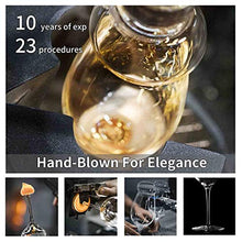 Load image into Gallery viewer, Hand Blown Italian Style Crystal Burgundy Wine Glasses - Lead-Free Premium Crystal Clear Glass - Set of 2-21 Ounce - Gift-Box for any Occasion