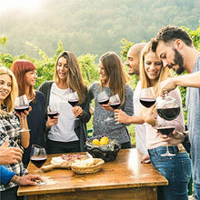 Load image into Gallery viewer, Crystal Wine Glasses set of 4 Slant Rim Great for Red and White Wine by Craftware