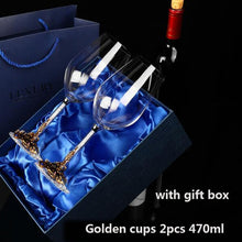 Load image into Gallery viewer, Luxury wine glass Lead free diamond crystal glass goblet beer glass champagne glasses fashion wine rack romantic wedding gifts