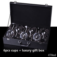 Load image into Gallery viewer, Luxury wine glass Lead free diamond crystal glass goblet beer glass champagne glasses fashion wine rack romantic wedding gifts