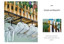 Load image into Gallery viewer, Wall-mounted Wine Bottle & Glass Holder with Lamp