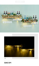 Load image into Gallery viewer, Wall-mounted Wine Bottle & Glass Holder with Lamp