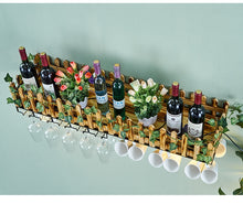 Load image into Gallery viewer, Wall-mounted Wine Bottle & Glass Holder with Lamp