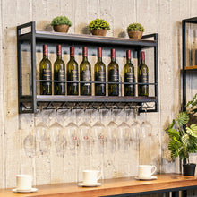 Load image into Gallery viewer, Wall Mounted Iron Wine Shelf