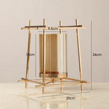 Load image into Gallery viewer, Gold Metal Candle Holders Wedding Decorations Modern Candle Holders Gold Centerpiece Photophore Verre Glass Candlestick zt035
