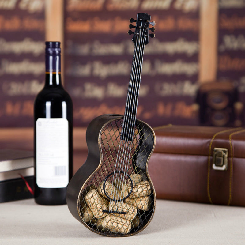 Guitar Wine Cork Container